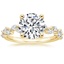 18K Yellow Gold Hyacinth Diamond Ring, smalltop view