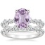 18K White Gold Bordeaux Diamond Bridal Set