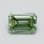 0.71 Ct. Fancy Intense Pacific Green Emerald Lab Grown Diamond