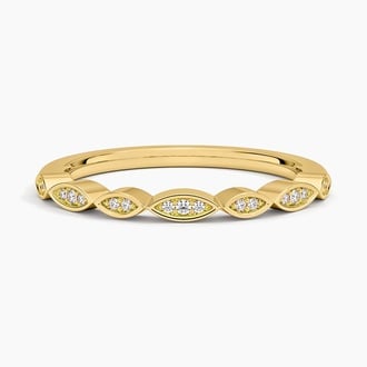 Petal Diamond Ring in 18K Yellow Gold