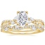 18KY Moissanite Luxe Willow Diamond Ring (1/4 ct. tw.) with Luxe Winding Willow Diamond Ring (1/4 ct. tw.), smalltop view