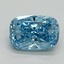 1.10 Ct. Fancy Vivid Blue Cushion Lab Grown Diamond
