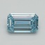 1.02 Ct. Fancy Intense Blue Emerald Lab Grown Diamond