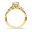 Marquise and Flush-Set Diamond Engagement Ring, smallside view