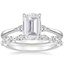 PT Moissanite Aria Diamond Ring (1/10 ct. tw.) with Versailles Diamond Ring (3/8 ct. tw.), smalltop view
