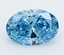 2.47 Ct. Fancy Vivid  Blue Oval Lab Grown Diamond