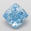 5.10 Ct. Fancy Vivid Blue Cushion Lab Grown Diamond