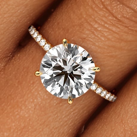 18K Yellow Gold Luxe Petal Diamond Ring