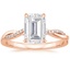 14K Rose Gold Petite Twisted Vine Diamond Ring (1/8 ct. tw.), smalltop view