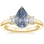 18K Yellow Gold Petite Rhiannon Three Stone Diamond Ring (1/4 ct. tw.), smalltop view