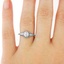 The Leucadia Ring, smalltop view on a hand