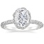 Platinum Nova Halo Diamond Ring (1/2 ct. tw.), smalltop view