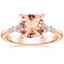 14K Rose Gold Nadia Diamond Ring, smalltop view