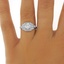 The Julianne Ring, smalltop view on a hand
