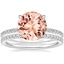18KW Morganite Demi Diamond Ring with Luxe Ballad Diamond Ring, smalltop view