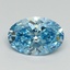 2.14 Ct. Fancy Vivid Blue Oval Lab Grown Diamond