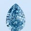 3.12 Ct. Fancy Vivid Blue Pear Lab Grown Diamond
