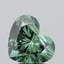 3.09 Ct. Fancy Vivid Green Heart Lab Grown Diamond