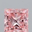 3.00 Ct. Fancy Vivid Pink Princess Lab Grown Diamond