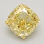 2.15 Ct. Fancy Vivid Yellow Cushion Lab Grown Diamond