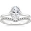 18K White Gold Secret Halo Six-Prong Diamond Ring with Flair Diamond Ring (1/6 ct. tw.)