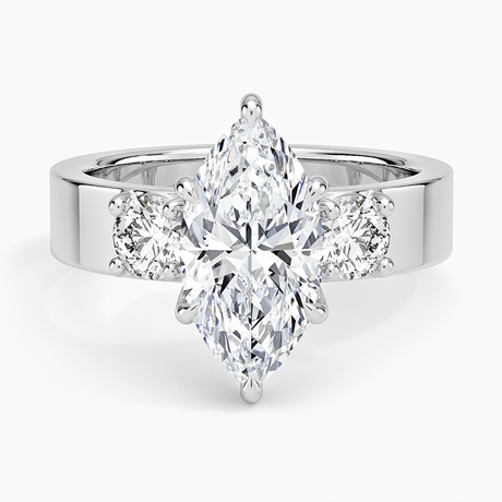 18K White Gold Peyton Three Stone Diamond Ring (1/2 ct. tw.)