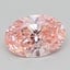 0.94 Ct. Fancy Vivid  Pink Oval Lab Grown Diamond