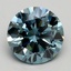 1.50 Ct. Fancy Intense Greenish Blue Round Lab Grown Diamond