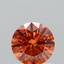 0.90 Ct. Fancy Vivid Brownish Orange Round Lab Grown Diamond