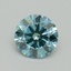 1.02 Ct. Fancy Vivid Green Blue Round Lab Grown Diamond