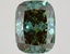 7.58 Ct. Fancy Vivid Green Cushion Lab Grown Diamond