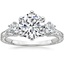 Platinum Hudson Engraved Three Stone Diamond Ring (1/3 ct. tw.), smalltop view