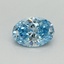 0.50 Ct. Fancy Vivid Blue Oval Lab Grown Diamond