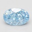 2.00 Ct. Fancy Vivid Blue Oval Lab Grown Diamond