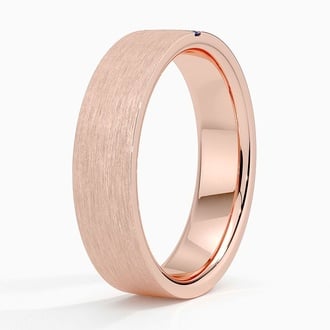 Horizon Sapphire 5.5mm Wedding Ring in 14K Rose Gold