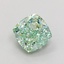 1.06 Ct. Fancy Intense  Green Cushion Lab Grown Diamond
