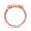 Rose Cut Three Stone Ring, smallside view