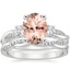 18KW Morganite Three Stone Petite Twisted Vine Diamond Bridal Set (1/2 ct. tw.), smalltop view
