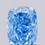 0.95 Ct. Fancy Vivid  Blue Cushion Lab Grown Diamond