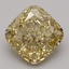 4.08 Ct. Fancy Intense Yellow Cushion Lab Grown Diamond