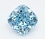 3.06 Ct. Fancy Vivid  Blue Cushion Lab Grown Diamond