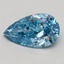 1.35 Ct. Fancy Vivid Blue Pear Lab Grown Diamond