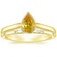 18K Yellow Gold Luna Ring with Astra Diamond Ring