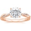 14K Rose Gold Petite Twisted Vine Diamond Ring (1/8 ct. tw.), smalltop view