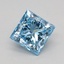 0.53 Ct. Fancy Vivid Blue Princess Lab Grown Diamond