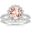 18KW Morganite Marseille Halo Diamond Bridal Set (3/4 ct. tw.), smalltop view