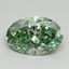 1.63 Ct. Fancy Vivid Green Oval Lab Grown Diamond