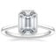 Platinum Petite Luna 1.5mm Bezel Ring, smalltop view