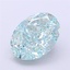 2.80 Ct. Fancy Vivid  Green Oval Lab Grown Diamond