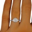 The Kristina Ring, smallzoomed in top view on a hand